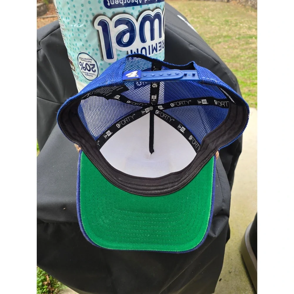 New Era Busch Beer 9FORTY Trucker Hat Blue White Snapback Rope Mesh Cap Men OSFM